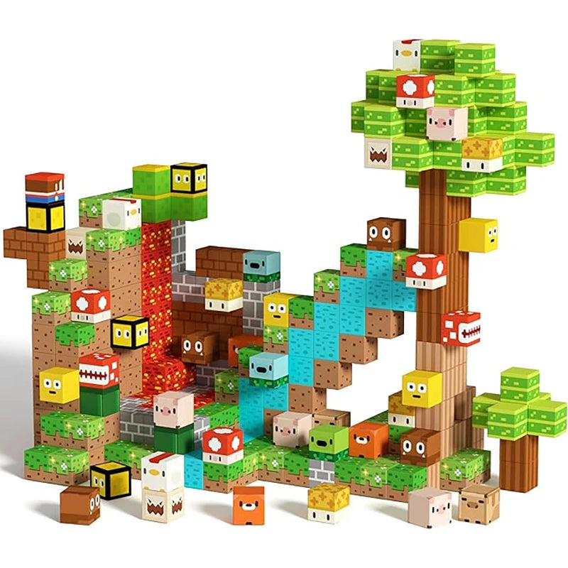 1pc random set of 100-piece small multi-color magnetic building toys. These are highly educational toys that enhance concentrati