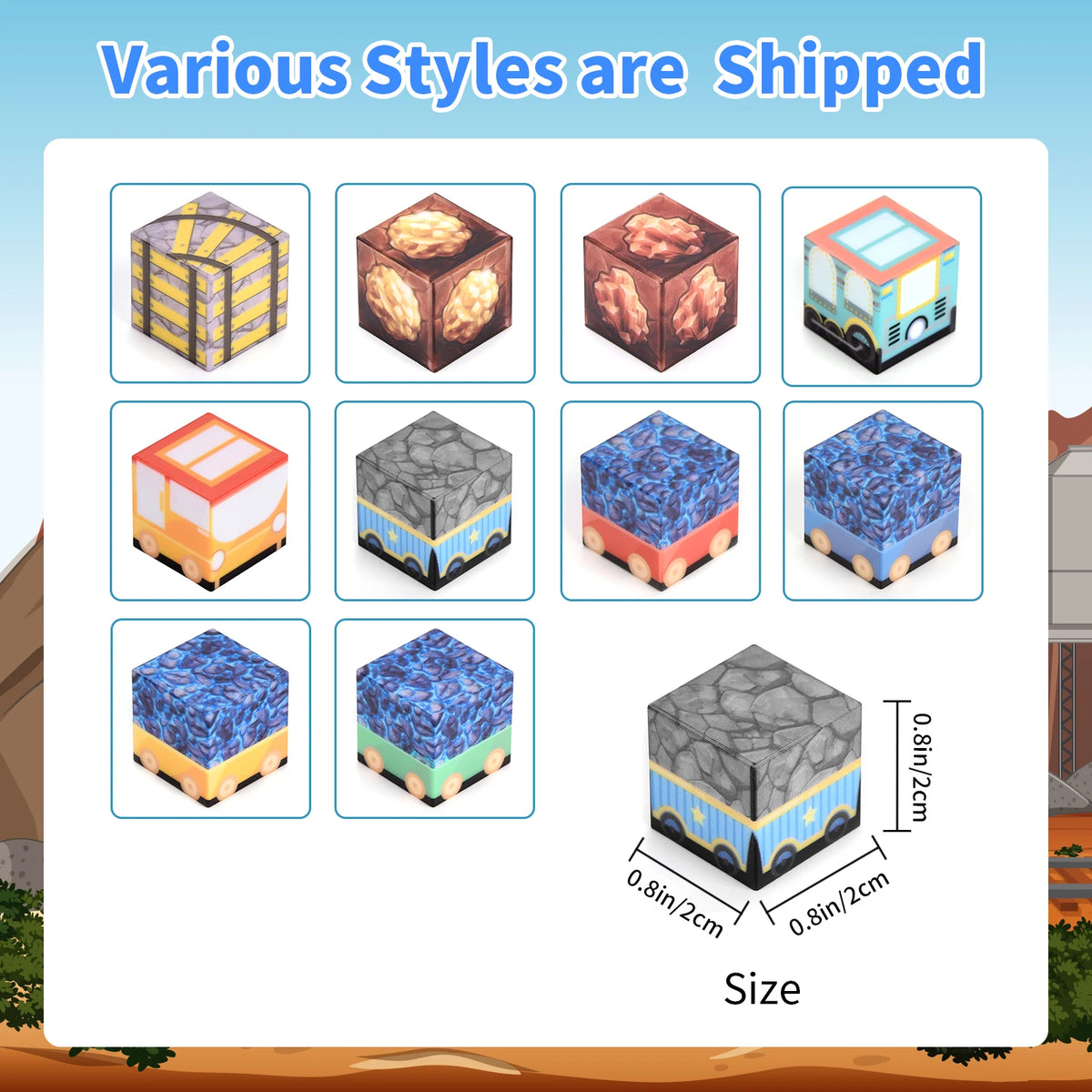 1pc random set of 100-piece small multi-color magnetic building toys. These are highly educational toys that enhance concentrati