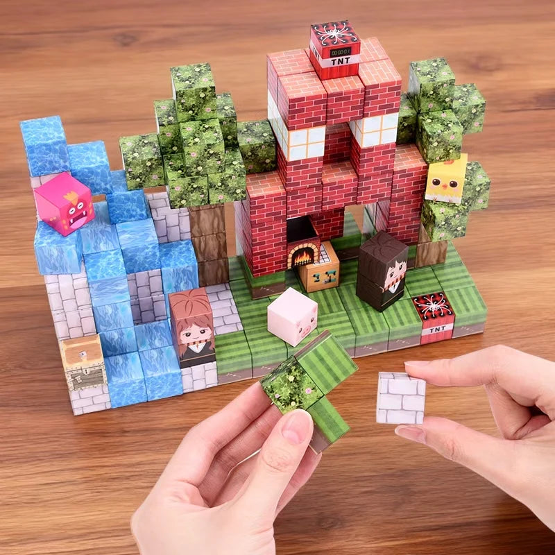 1pc random set of 100-piece small multi-color magnetic building toys. These are highly educational toys that enhance concentrati